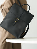 Genuine Leather Backpack womens black backpack for work