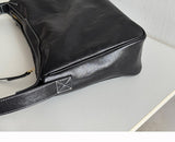 Women's Black Leather Hobo Purse With Zipper Black Leather Hobo Shoulder Bag - Annie Jewel