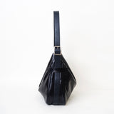 Black Leather Hobo Shoulder Bag Medium Hobo Purse Womens Black Leather Hobo Bag - Annie Jewel