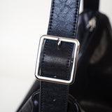 Details of Black Leather Hobo Shoulder Bag