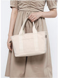 Women's Zippered Canvas Tote Bag Cotton Canvas Tote Cotton