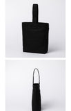 Women's Small Canvas Tote Bag Black Thick Canvas Tote Bag