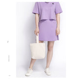 Women's Small Canvas Bucket Bag Cotton Canvas Purse