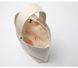 Women's Small Canvas Bucket Bag Cotton Canvas Purse