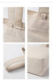 Women's Small Canvas Tote Bag Black Thick Canvas Tote Bag