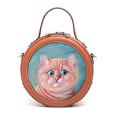 round tooled leather purse