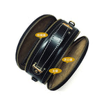 Handcraft Leather Carving Cat Bag Leather Round Bags Purse