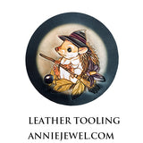leather round purse