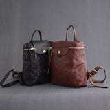 Genuine Leather Backpack Womens Small Leather Rucksack Womens