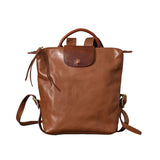 Brown Leather Rucksack Ladies Genuine Leather Backpack Womens Brown
