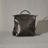 black Leather Rucksack Ladies Genuine Leather Backpack Womens Brown