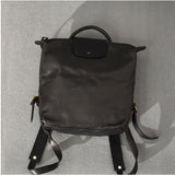 Ladies Black Leather Backpack Small Leather Black Backpack Womens