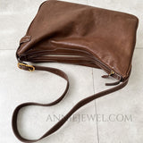 Genuine Leather Hobo Bag Brown Women's Leather Hobo Bags zipper Hobo Bag