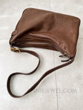 Genuine Leather Hobo Bag Brown Women's Leather Hobo Bags zipper Hobo Bag