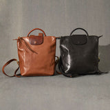 zipper Leather Rucksack Womens Small Backpack Leather