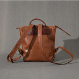 Genuine Leather Rucksack Womens Small Backpack Leather