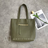 Soft Tote Bags ollive green Leather Tote Bag Genuine Leather Tote Bags For Women
