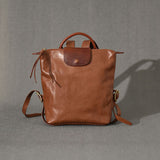 brown Leather Rucksack Womens Small Backpack Leather