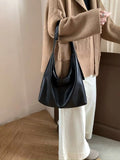 Black Slouchy Purse Women's Black Leather Hobo Tote Bag Black Hobo Shoulder Bag