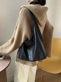 Black Slouchy Purse Women's Black Leather Hobo Tote Bag Black Hobo Shoulder Bag