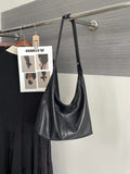 Black Slouchy Purse Women's Black Leather Hobo Tote Bag Black Hobo Shoulder Bag