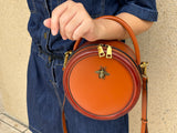leather bag round round leather handbag round leather crossbody bag