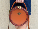 leather bag round round leather handbag round leather crossbody bag