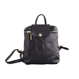 Ladies Black Leather Backpack Small Leather Black Backpack Womens