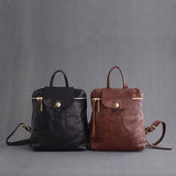Ladies Black Leather Backpack Small Leather Black Backpack Womens