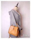 Genuine Leather Bucket Bag Crossbody camel Leather Bucket Bag Womens