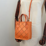 tan Leather Mini Tote Bag Mini Leather Tote Handbags Small Leather Tote Womens