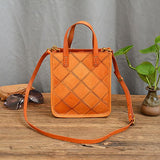 pathwork Leather Mini Tote Bag Mini Leather Tote Handbags Small Leather Tote Womens