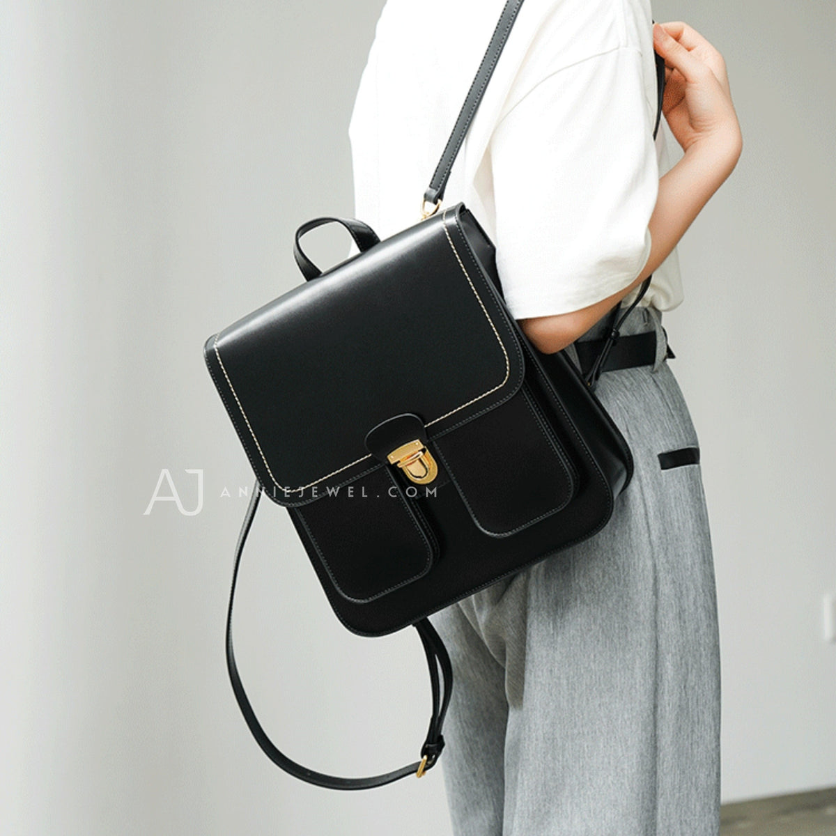 black leather satchel backpack Small Brown Leather Backpack Womens Genuine Leather Satchel Backpack