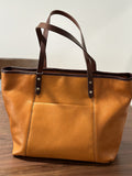 Tan Leather Purse Tan Tote Purse Genuine Leather Tote With Zipper Womens