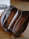 Genuine Leather Makeup Cosmetic&Toiltery Bags Purse Pouch