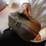 Genuine Leather Makeup Cosmetic&Toiltery Bags Purse Pouch