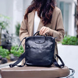 black Leather Rucksack Ladies Genuine Leather Backpack Womens Brown