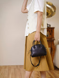 Black Mini Dome Satchel Dome