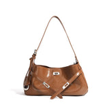 Patent Leather Baguette Bag Women's Shoulder Satchel