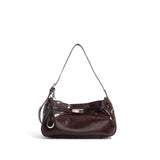 black Patent Leather Baguette Bag Women's Shoulder Satchel