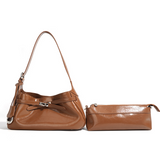 Patent Leather Baguette Bag Women's Shoulder Satchel