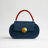 Leather Round Bag Small Round Leather Handbag Round Leather Purse Womens