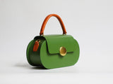Leather Round Bag Small Round Leather Handbag Round Leather Purse Womens