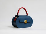Leather Round Bag Small Round Leather Handbag Round Leather Purse Womens