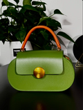 Leather Round Bag Small Round Leather Handbag Round Leather Purse Womens