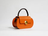 Leather Round Bag Small Round Leather Handbag Round Leather Purse Womens