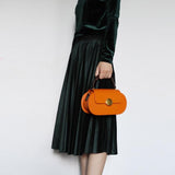 Leather Bag Round Leather Circle Bag Round Leather Crossbody Bag Womens