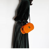 Leather Bag Round Leather Circle Bag Round Leather Crossbody Bag Womens