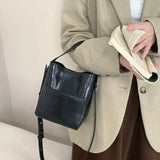 Small Bucket bag Crossbody Genuine Leather Bucket Bag Small Bucket Bag With Handle - Annie Jewel