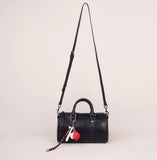 Women's Boston Bag Black Small Leather Boston Bag Leather Bags Boston Handbag